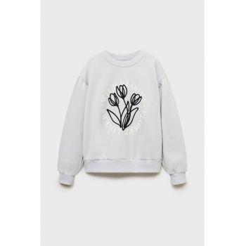 Bluza de trening cu motiv brodat Tulip