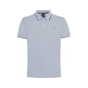 Tricou polo de bumbac cu aspect pique