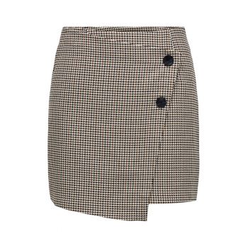 Fusta petrecuta cu model houndstooth