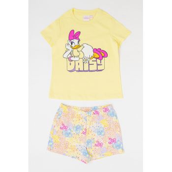 Pijama de bumbac cu imprimeu Daisy Duck