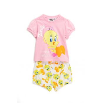 Pijama scurta cu imprimeu cu Tweety