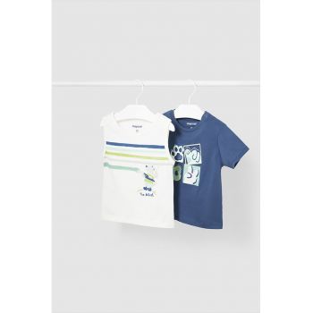 Set de top si tricou de bumbac - 2 piese