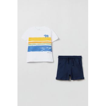 Set de tricou si pantaloni scurti din bumbac