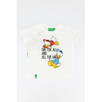 Tricou cu decolteu la baza gatulu si imprimeu Disney