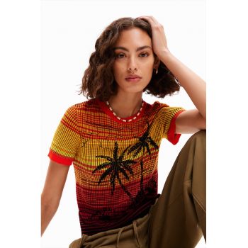 Tricou cu model tropical