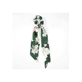 Elastic de par verde cu print floral