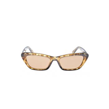 Ochelari de soare animal print si lentile maro