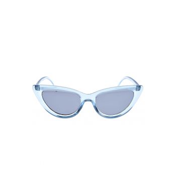 Ochelari de soare bleu stil cat eye