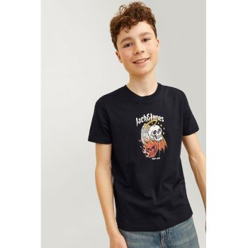 Tricou de bumbac cu imprimeu Seven