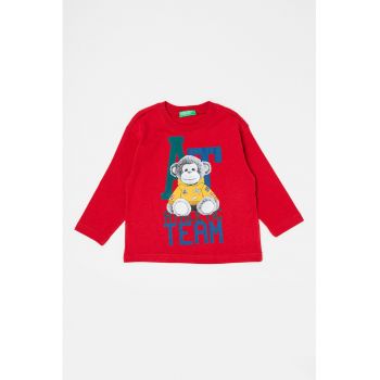 Bluza de bumbac cu imprimeu