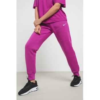 Pantaloni de trening cu model uni si snur