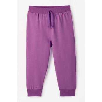 Pantaloni de trening din bumbac cu snur de ajustare