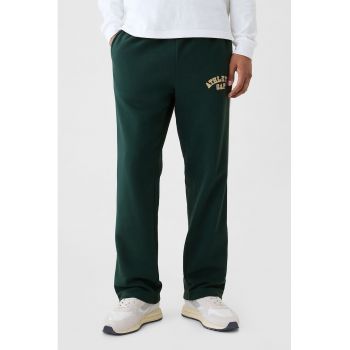 Pantaloni de trening relaxed fit din amestec de bumbac