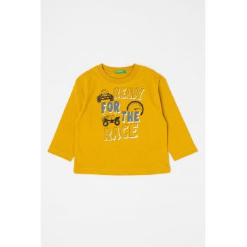 Bluza de bumbac cu imprimeu