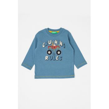 Bluza de bumbac cu imprimeu