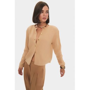 Cardigan cu aspect striat