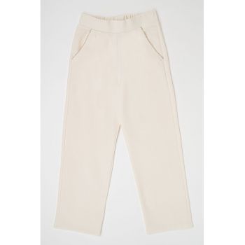 Pantaloni de trening cu talie elastica si strasuri