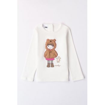 Bluza de bumbac cu imprimeu