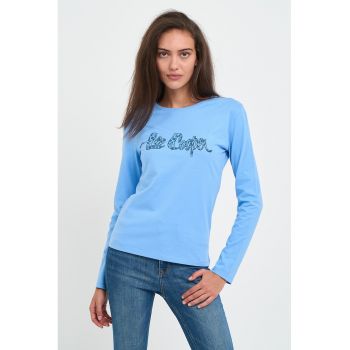 Bluza de bumbac cu imprimeu logo