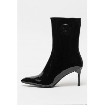 Botine stiletto lacuite