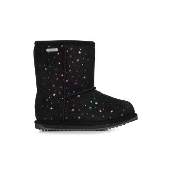 Cizme fara inchidere - de piele intoarsa Sparkle