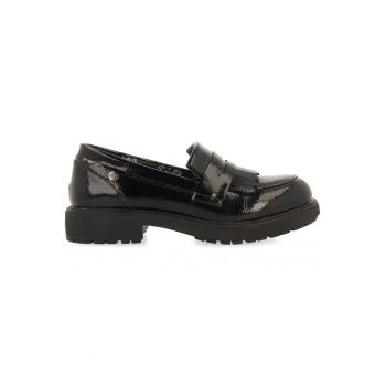 Pantofi loafer de piele ecologica lacuita