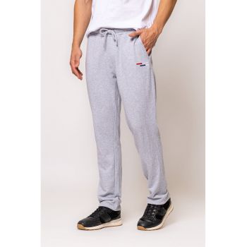 Pantaloni de trening din amestec de bumbac cu snur Zalen