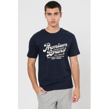 Tricou de bumbac cu text Thomas