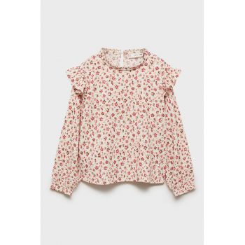 Bluza cu model floral si volane Espe