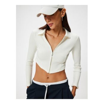 Cardigan crop striat