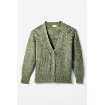 Cardigan regular fit cu nasturi