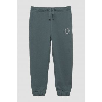 Pantaloni de trening din amestec de bumbac cu snur