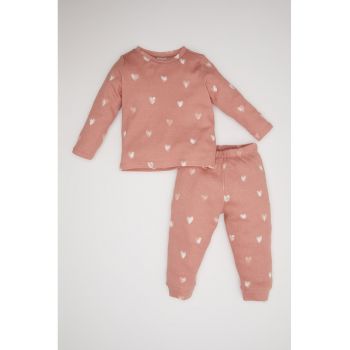 Pijama regular fit de bumbac