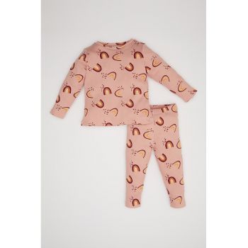 Pijama regular fit din amestec de bumbac