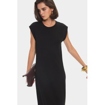 Rochie midi cu maneci scurte