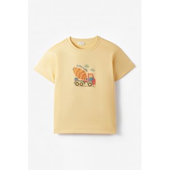 Tricou de bumbac cu imprimeu grafic