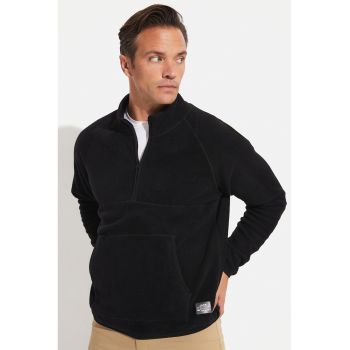 Bluza de trening din material fleece cu buzunare kangaroo