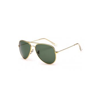 Ochelari de soare Aviator Verde - Auriu - Polarizati