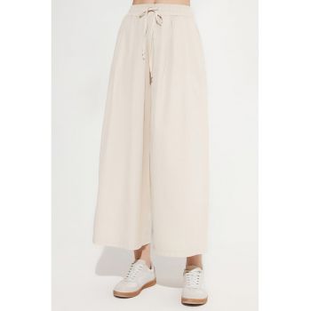 Pantaloni culotte din bumbac cu talie ajustabila