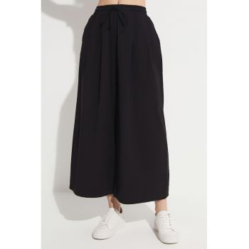 Pantaloni culotte din bumbac cu talie ajustabila