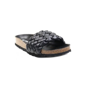 Papuci dama RICA TRENZA SOFT-negru