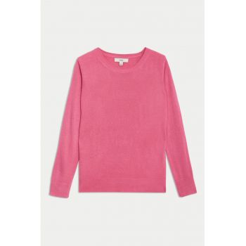 Pulover relaxed fit din tricot fin