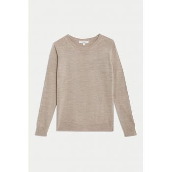 Pulover relaxed fit din tricot fin