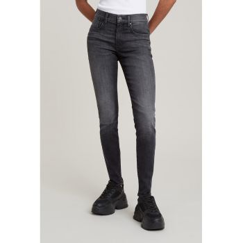 RAW - Blugi skinny cu talie inalta Lhana