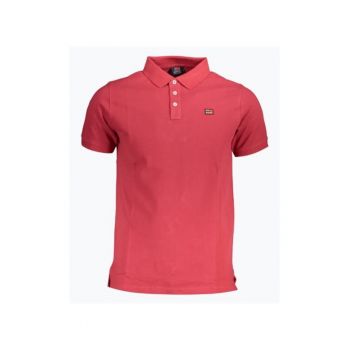 Tricou polo barbati cu logo - din bumbac - Rosu