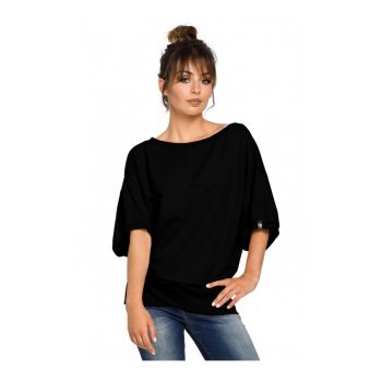 Bluza dama - Bumbac/Poliester - Negru - L-XL