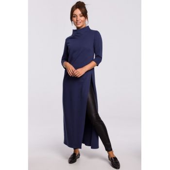 Bluza lunga - Bumbac - Bleumarin -