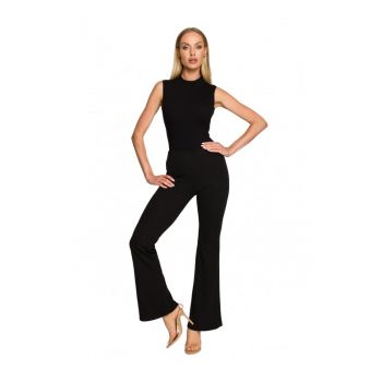 Pantaloni dama - Poliester/Lycra - Negru