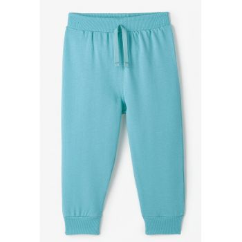 Pantaloni de trening din bumbac cu snur de ajustare