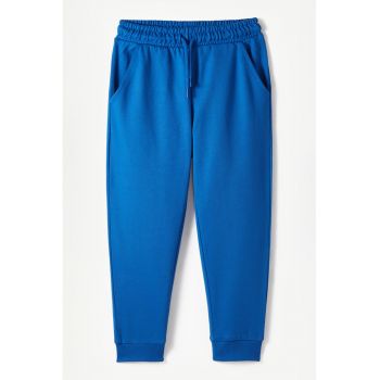 Pantaloni de trening din bumbac cu snur de ajustare